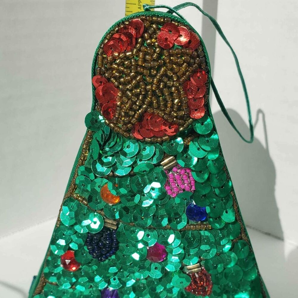 GAC 1998 Sequin and Bead Gift Box Lot Of 3 for Presents or Ornaments Tree & Star - Picture 4 of 7